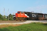 CN 5735 highballs across Weyer Rd. leading M336 SB